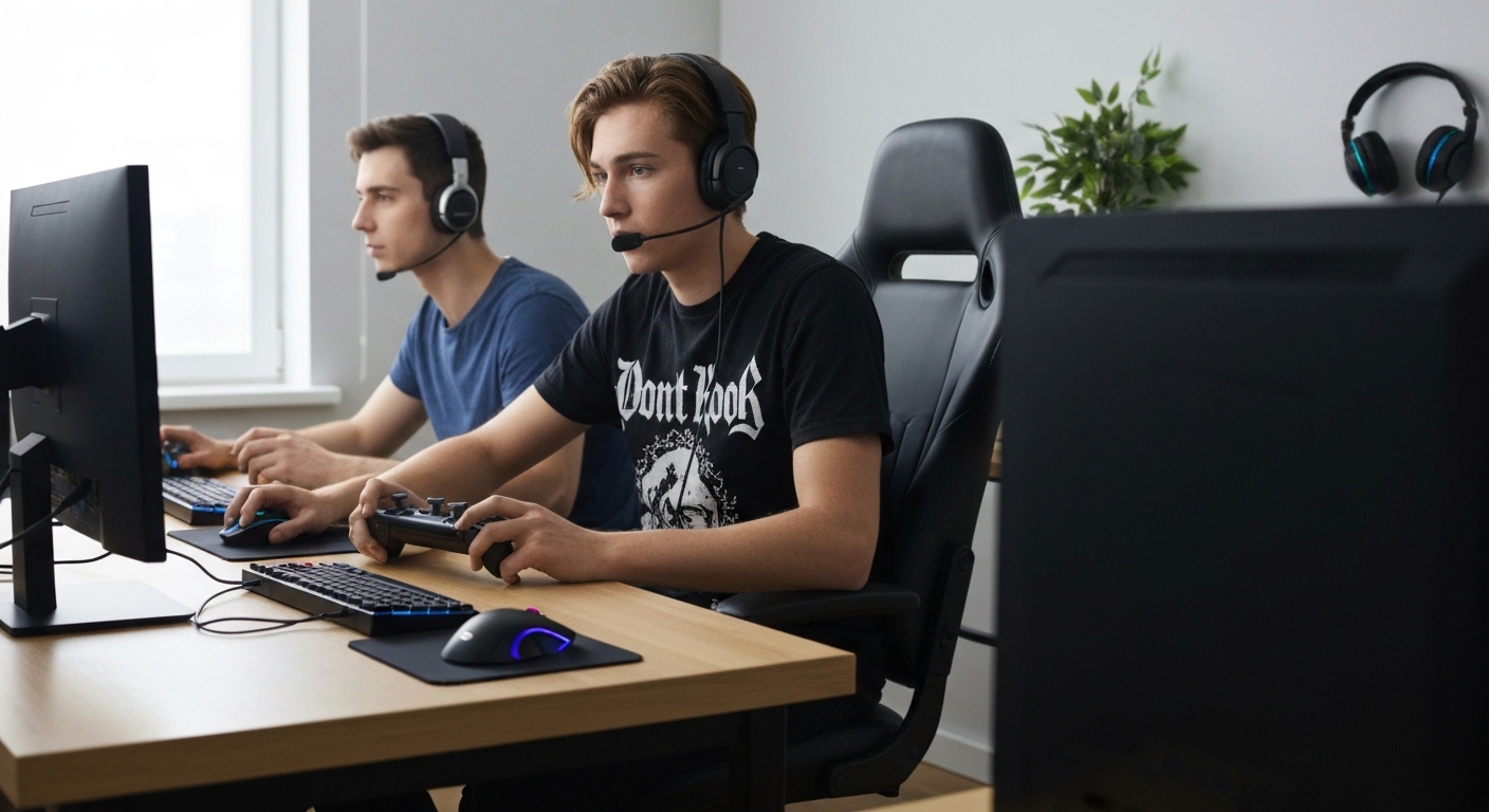 Console Xbox e PC gamer exibindo a interface do Game Pass